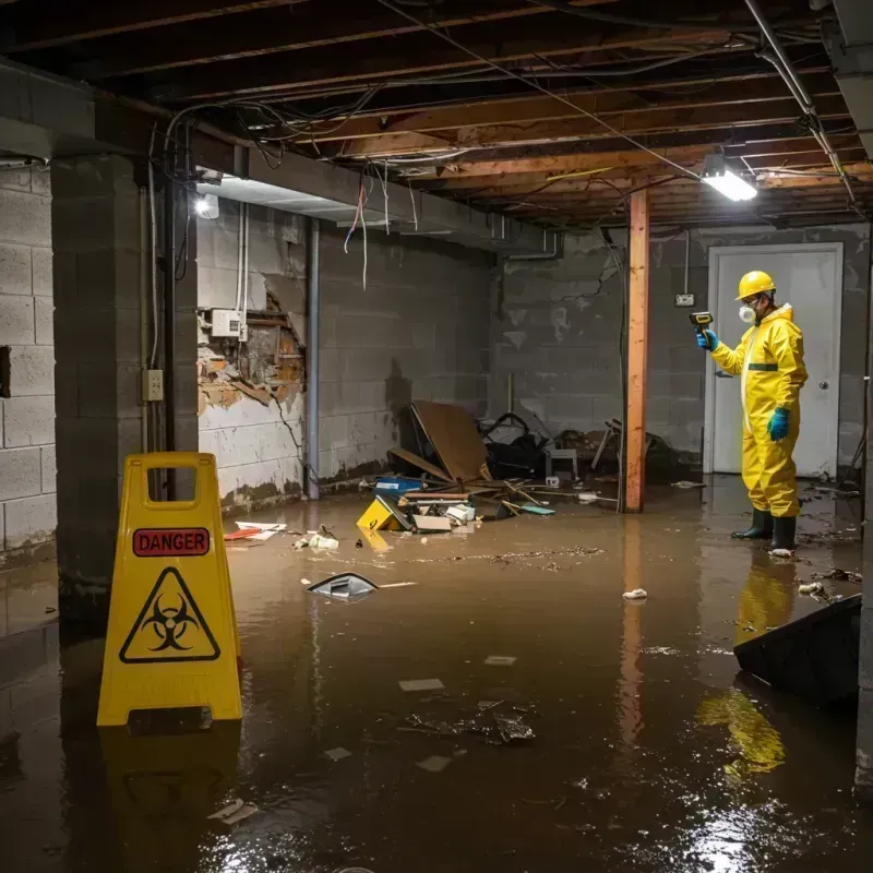 Flooded Basement Electrical Hazard in Fulton, MO Property